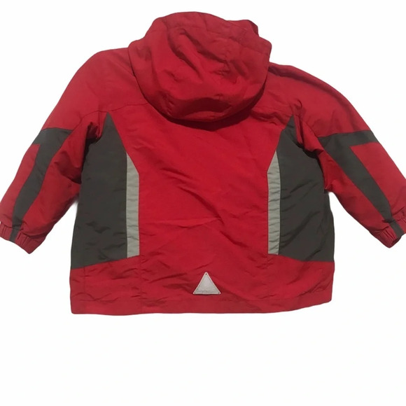 L.L. Bean Kids Red Gray 3 in 1 Classic Jacket - Picture 3 of 15